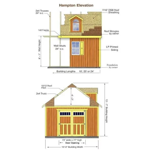 Best barns Hampton 12×24 Wood Storage Shed