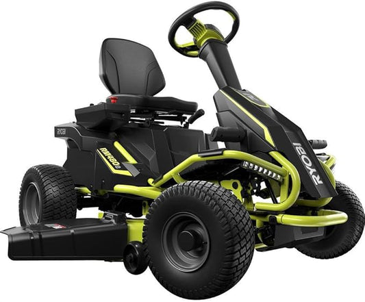 Ryobi 38" 100Ah Electric Rear-Engine Riding Lawn Mower – RY48111