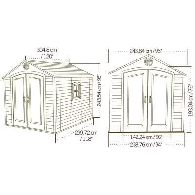 Lifetime 8 ft x 10 ft Garden Storage Shed